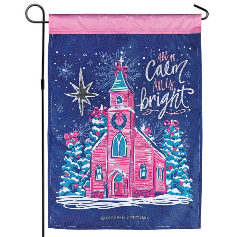 Calm All Is Bright Garden Flag